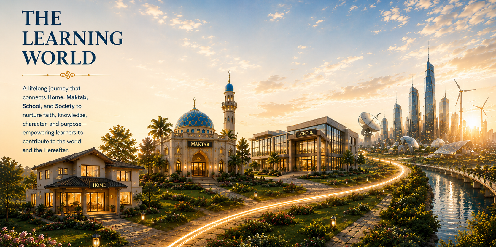 The Learning World — a lifelong journey that connects Home, Maktab, School and Society