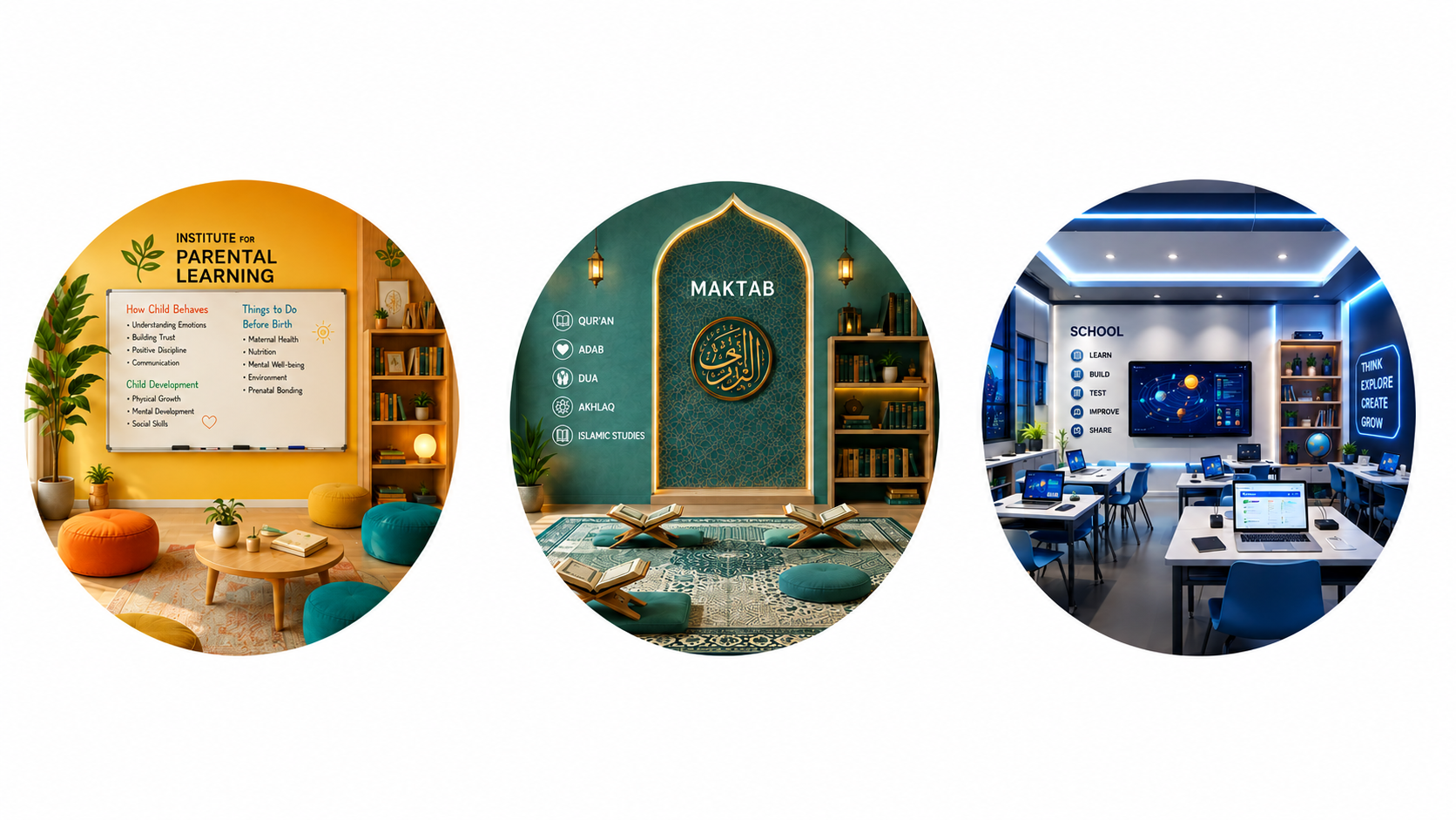 Institute for Parental Learning, Maktab and School